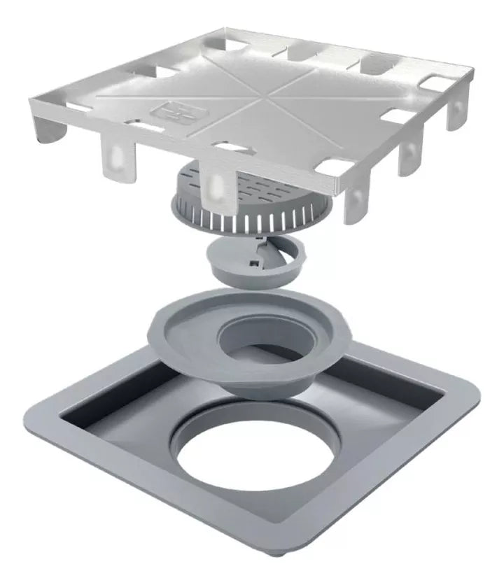 Ralo Linear 15x15 Square Tampa Oculta C/ Fecha Ralo 209 Elleve