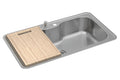 Cuba Dupla de Cozinha Retangular CC.661.80.DKAC.INX 80X40cm com Deck e Acessorios Deca
