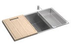 Cuba de Cozinha Retangular 75X40cm com Acessórios Inox CC.670.75.AC.INX Deca