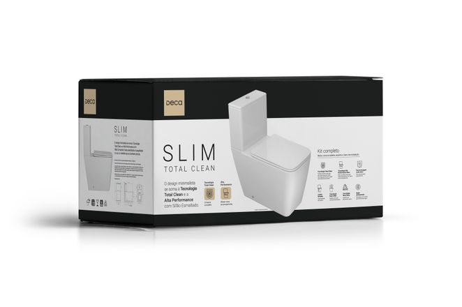 KIT BACIA COM CAIXA ACOPLADA SLIM TOTAL CLEAN